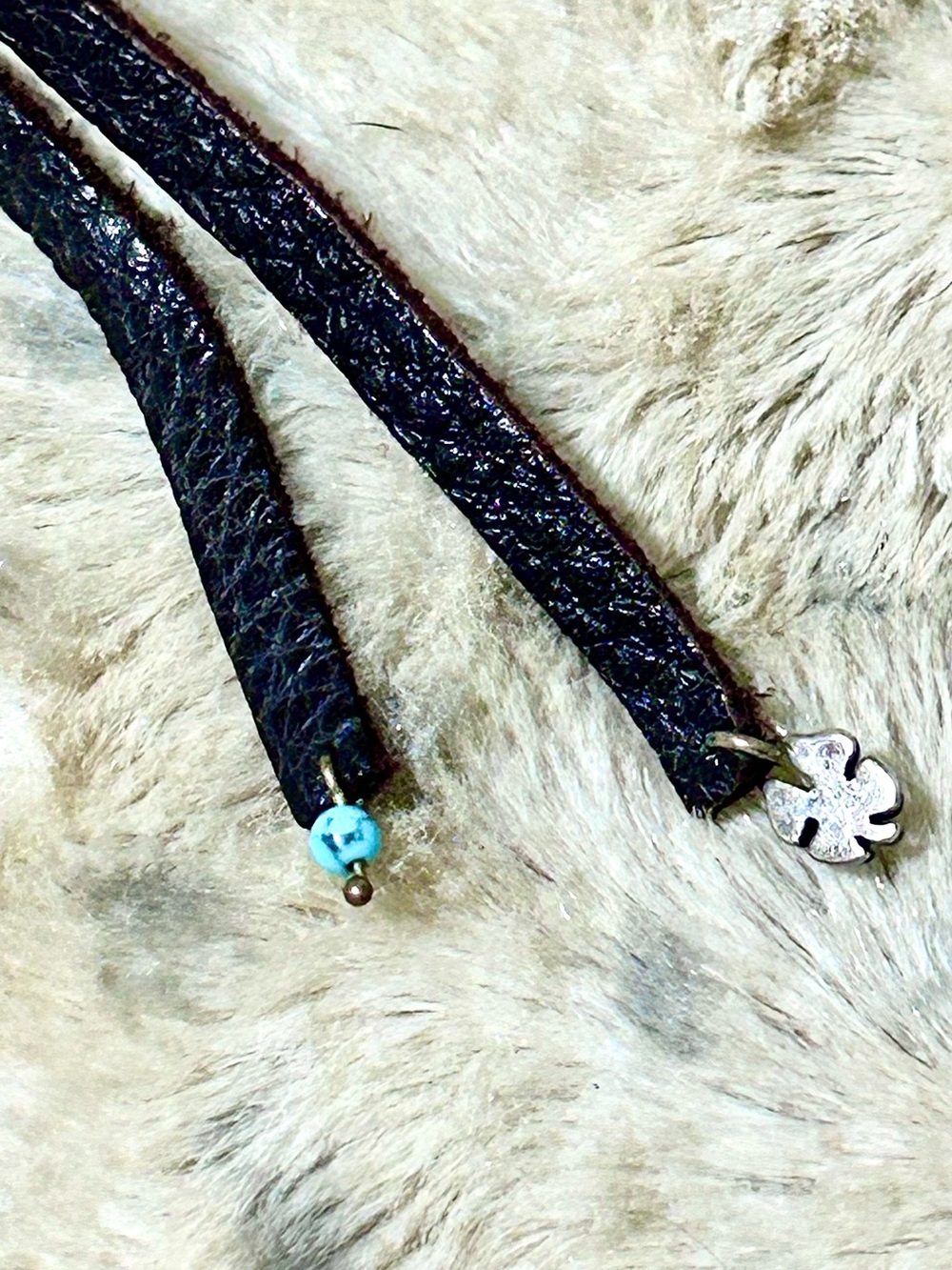 Boho Necklace Western Leather Layered Turquoise Feather Pendant Women Jewelry - Picture 5 of 12